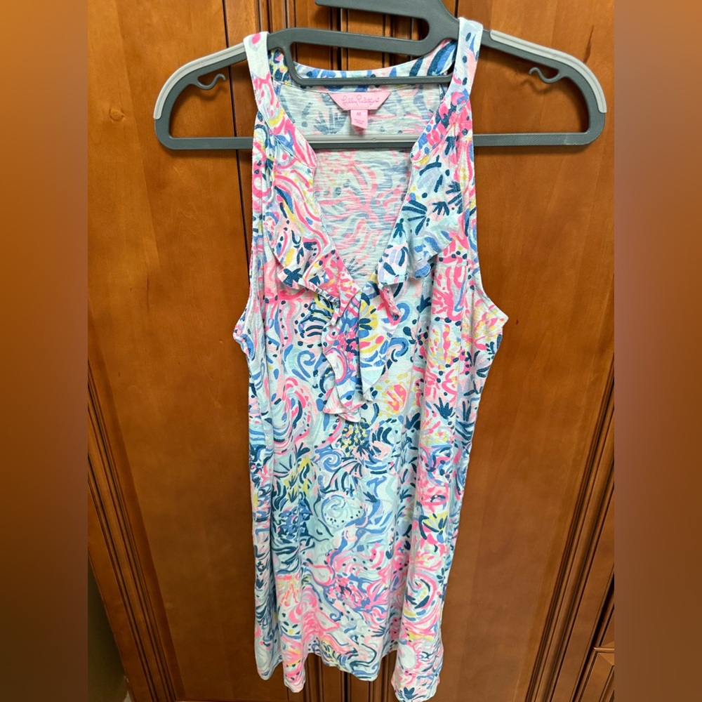 Lilly Pulitzer super casual Colorful Sleeveless Ruffle Dress
